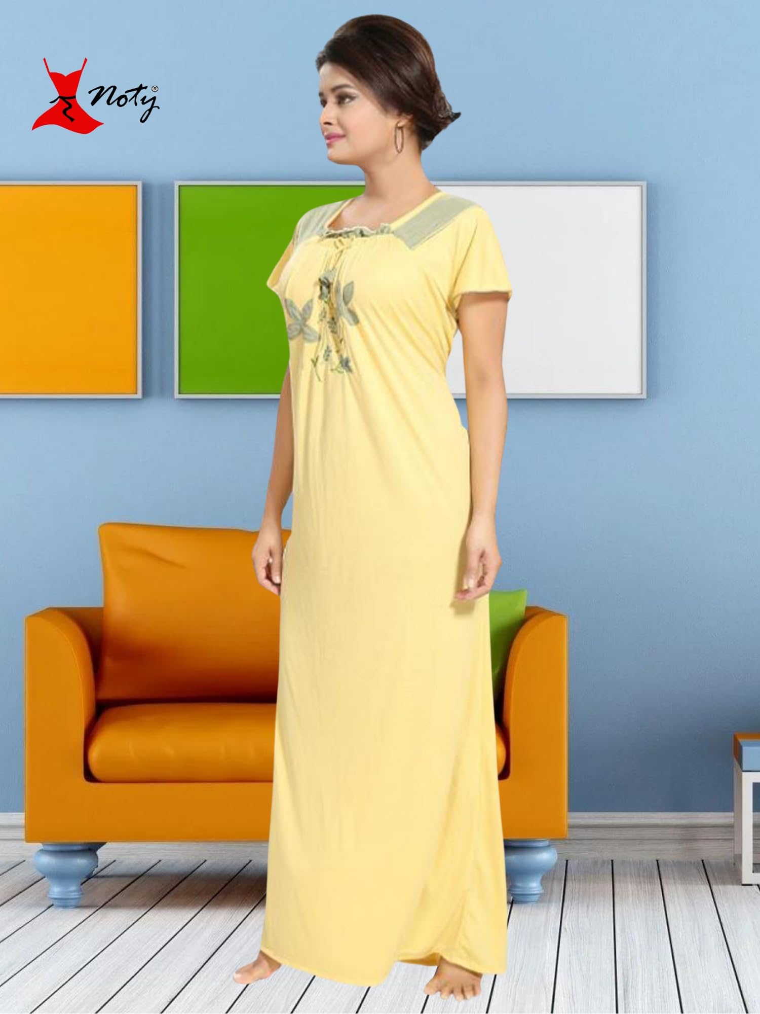 Noty - Women's | Girls | Poly Viscose Knits Nighty | Night Dress | Night Gown