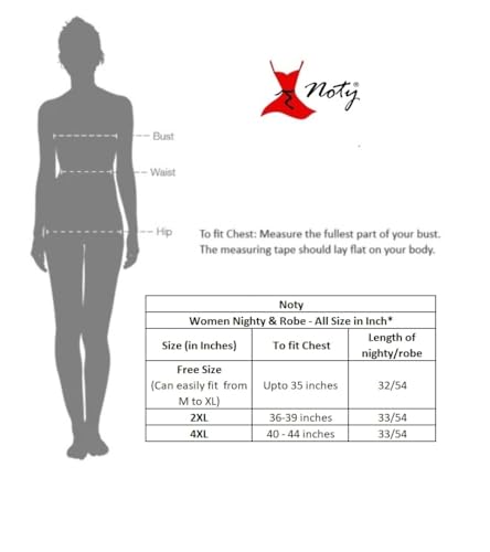 Noty - 2 Pc Women's/Girls' Hot Night Robe and Night Slip