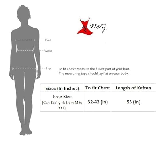 Noty® Women's- Kaftan | Maxi | Gown- 100% Pure Crush Cotton Fabric- V-Neck Floral Print