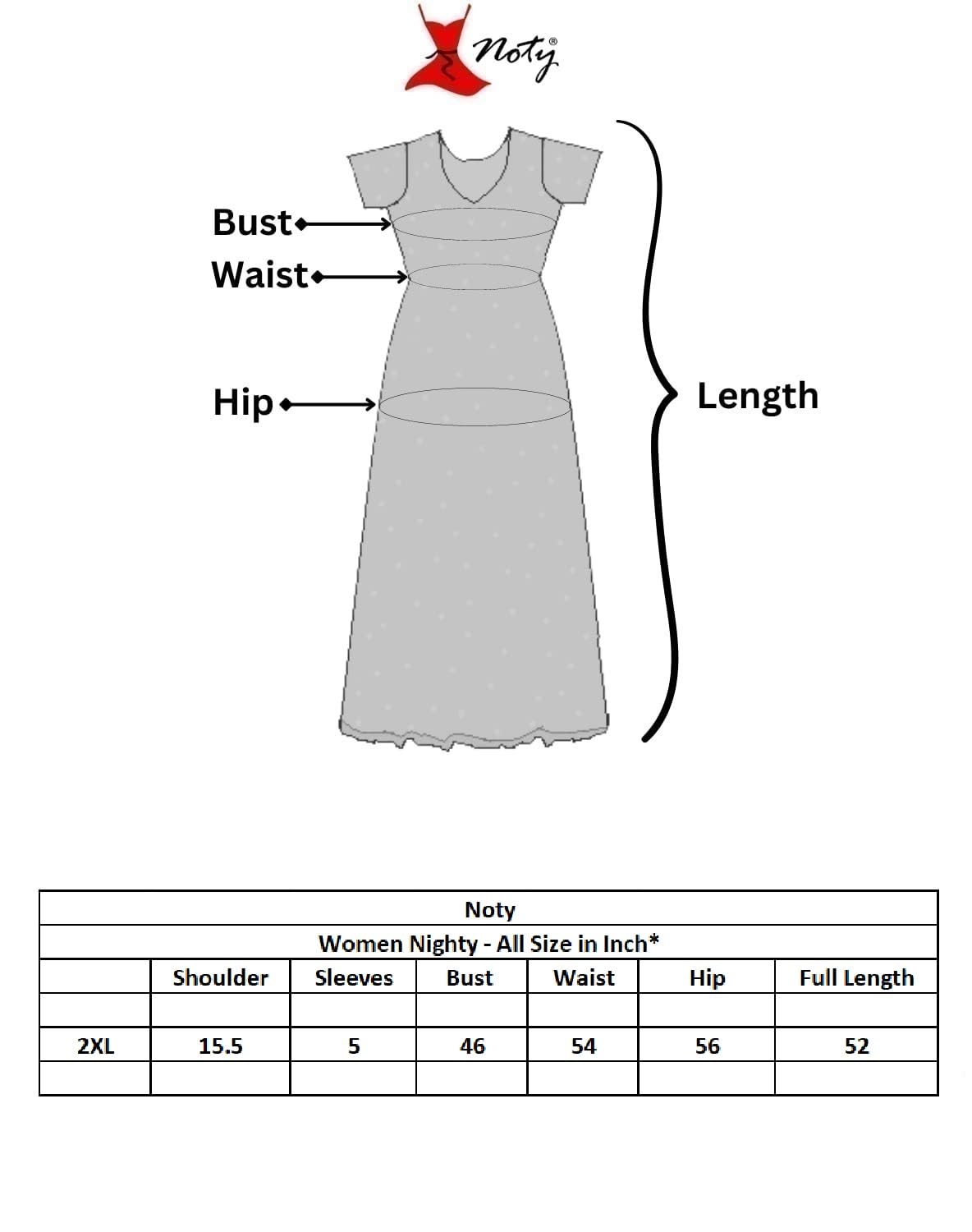 Noty ® Women's Plus Size- Nighty | Maxi | Gown- Poly Viscose Knits Fabric- Floral Printed with Embroidery (XX-Large, Olive Green)