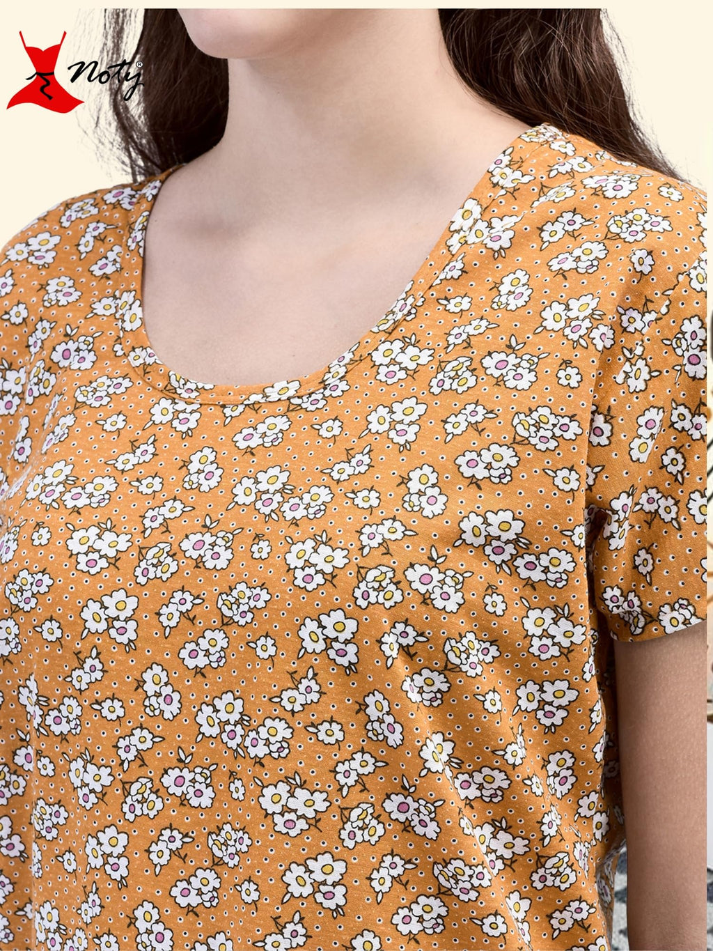 Noty® Women's- Night Suit | Co-ords Set | Night Wear | Night Dress | Loungewear- Poly Cotton Knits Fabric- Floral Printed