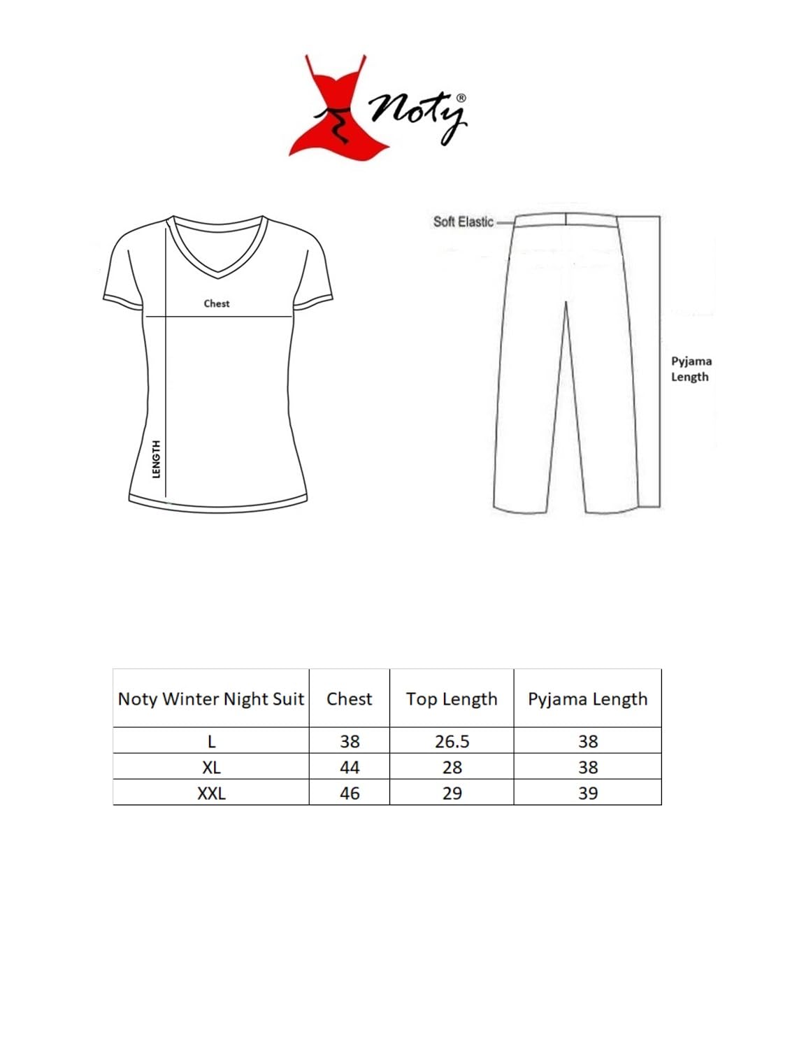 Noty- Night Suit Winter Velvet-Round Neck- Printed