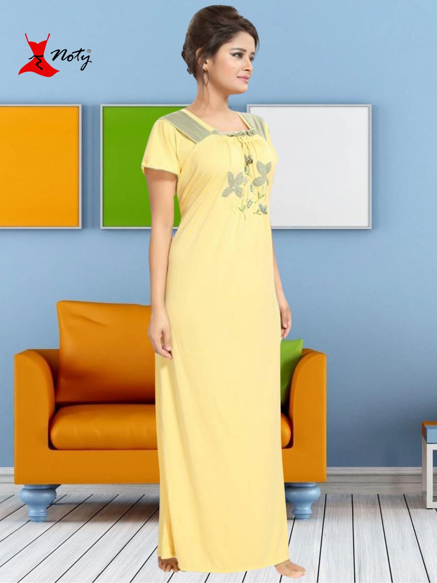 Noty - Women's | Girls | Poly Viscose Knits Nighty | Night Dress | Night Gown