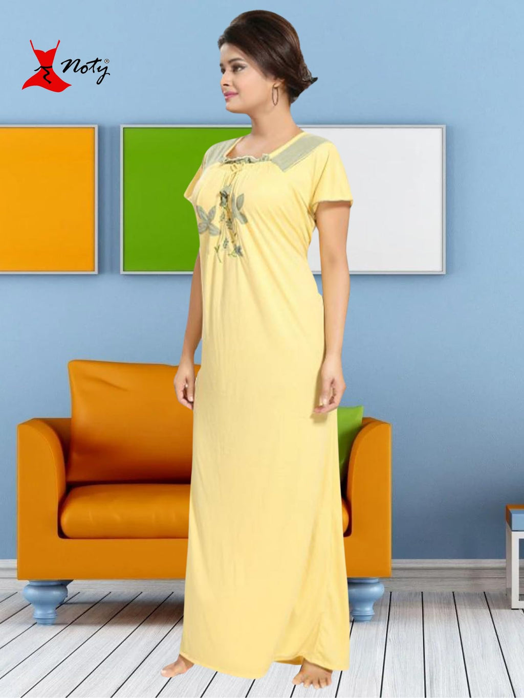 Noty - Women's | Girls | Poly Viscose Knits Nighty | Night Dress | Night Gown