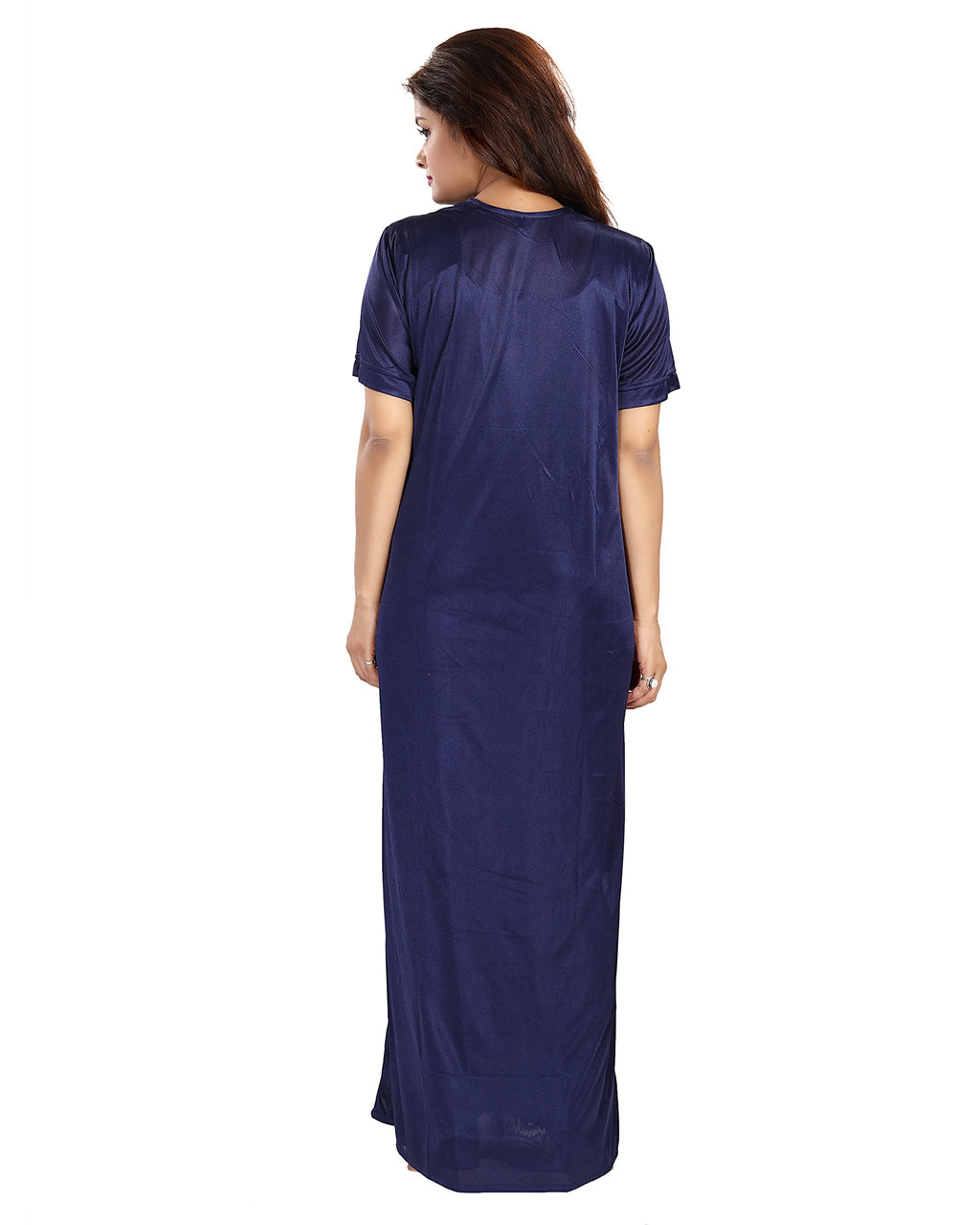 Noty Women's Satin Plain/Solid Nightwear Set Pack of 4