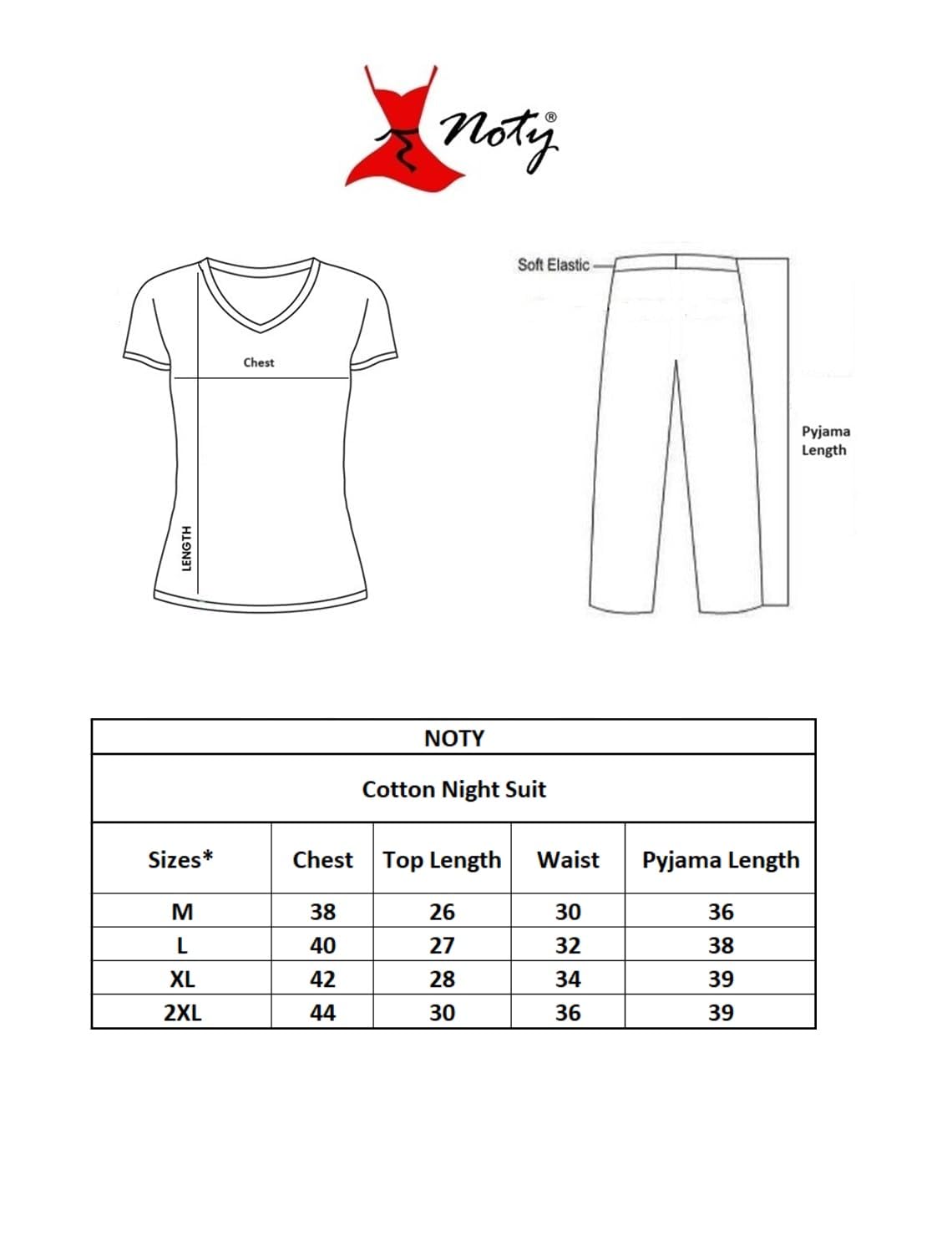 Noty ® Girl's/Women's Polyester and Cotton Mixed- Small Floral Printed- Night Suit/Night Wear/Lounge Wear/Night Dress