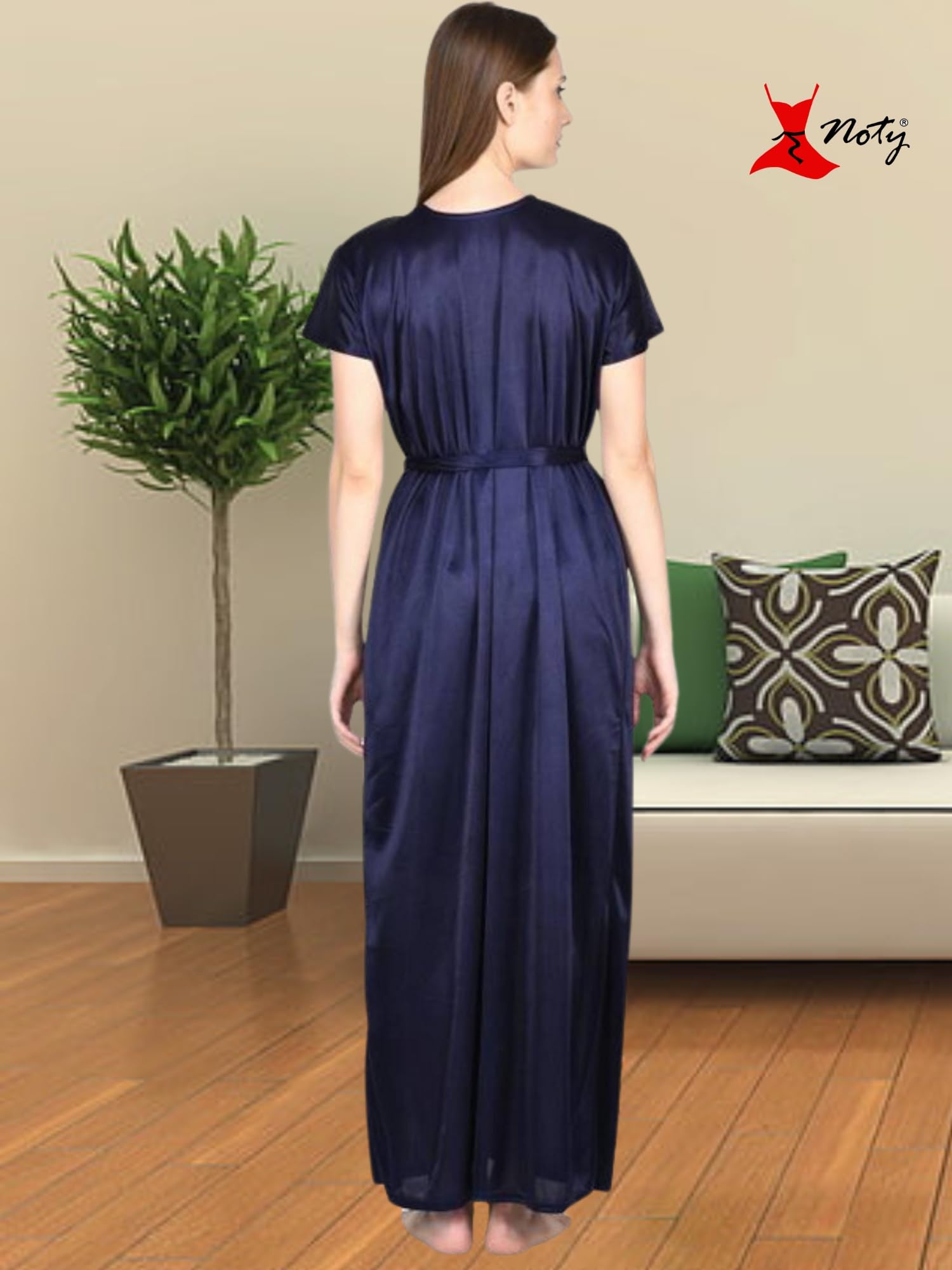 Noty - 2 Pc Women's/Girls' Hot Night Robe and Night Slip