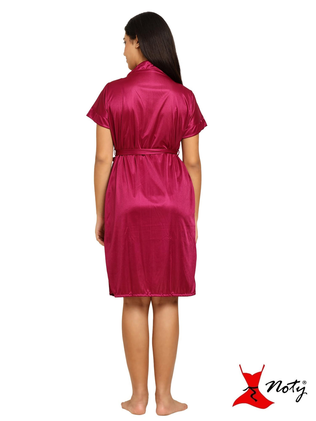 Noty ® Women's- 3 Pc Hot & Sexy Nightwear Set- Satin - Sexy Lace Chemise with Robe