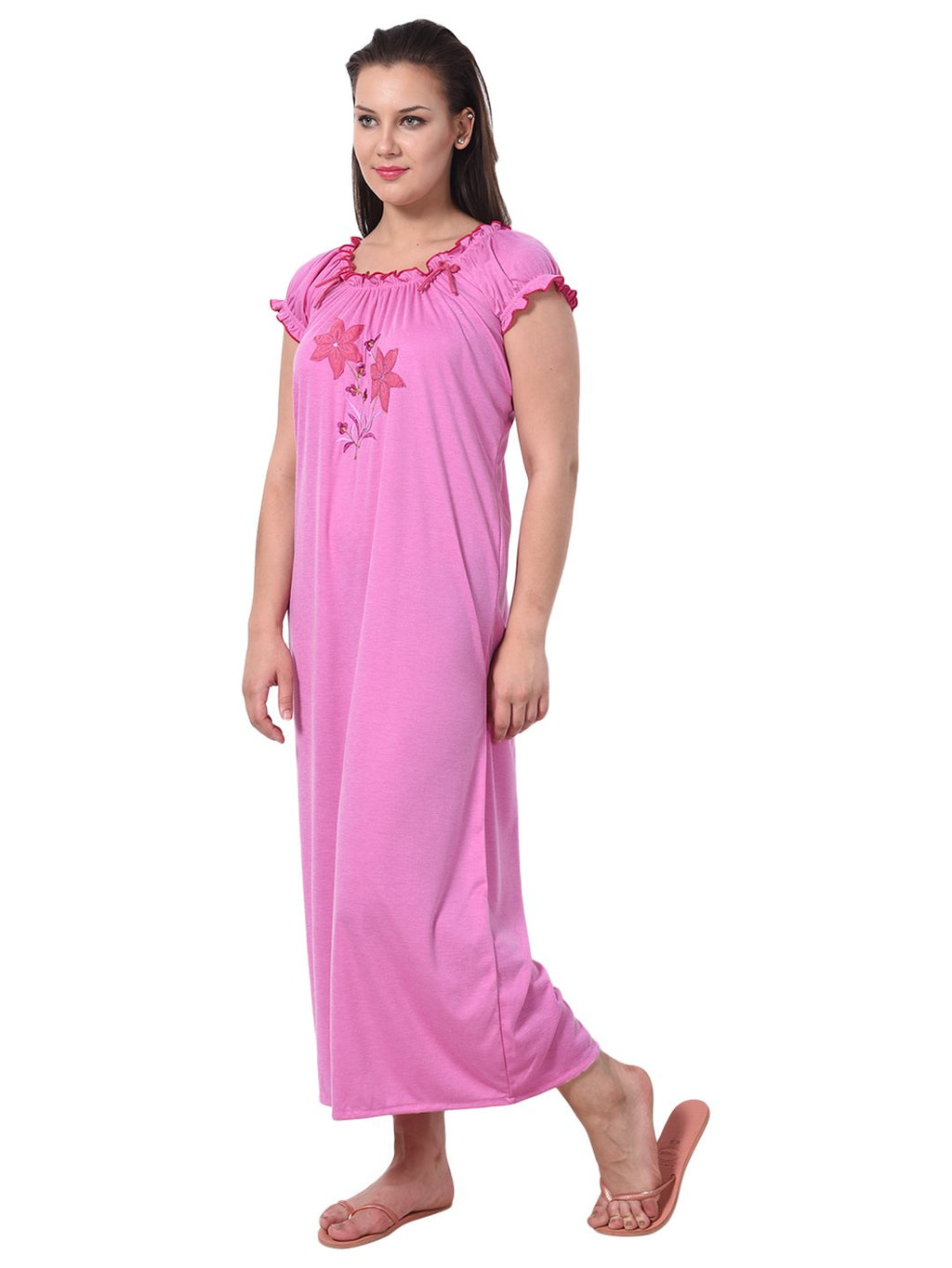 Noty Women's Cotton Floral Maxi Nighty