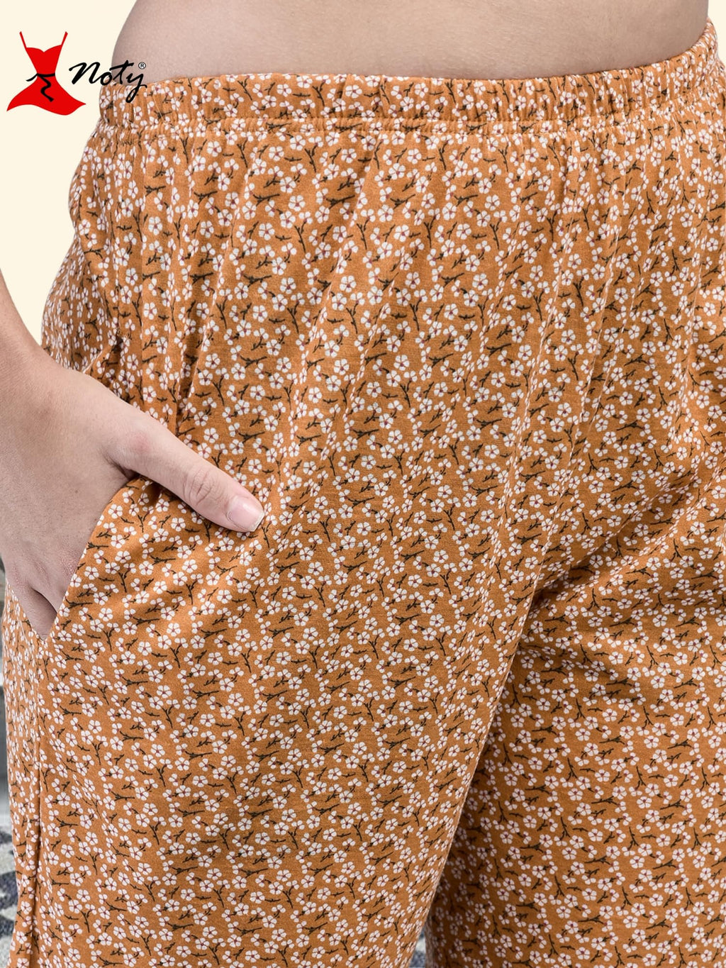 Noty® Women's- Night Suit | Co-ords Set | Night Wear | Night Dress | Loungewear- Poly Cotton Knits Fabric- Floral Printed