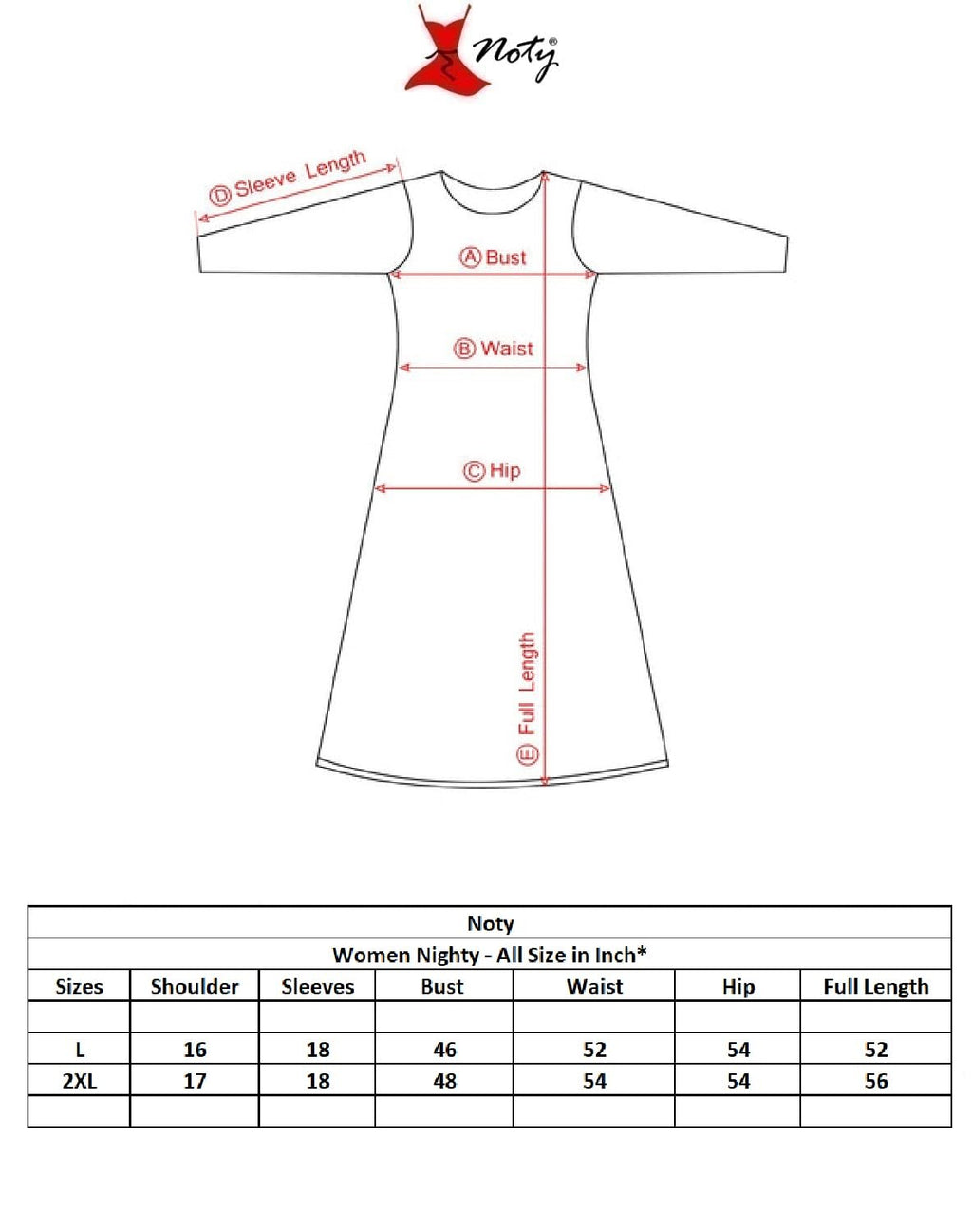 Noty® Women's Winter Nighty | Pashmina Blend | Full Sleeves |Embroidery Work On Neck with Zip Clousre | Maxi for Women