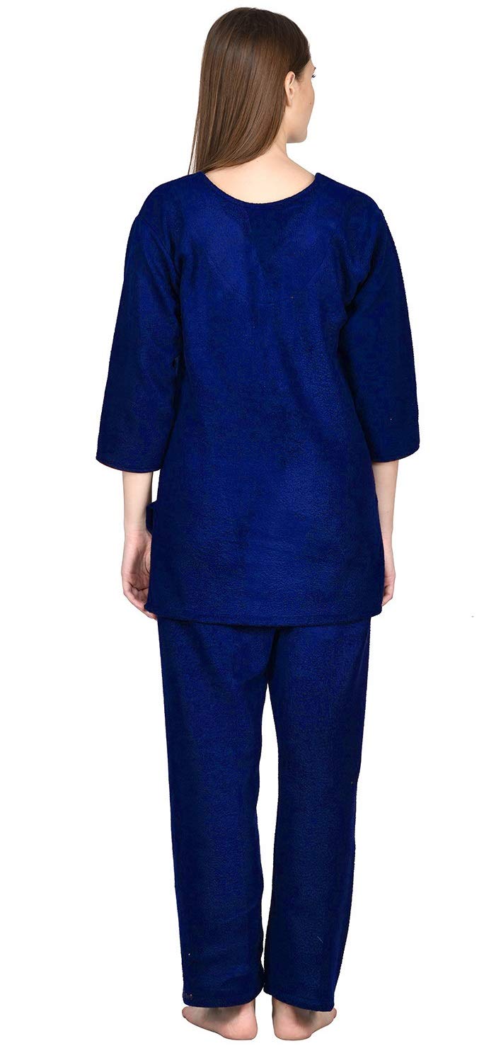 Noty Women's & Girl's Fleece Embroidered Night Suit Pack of 1