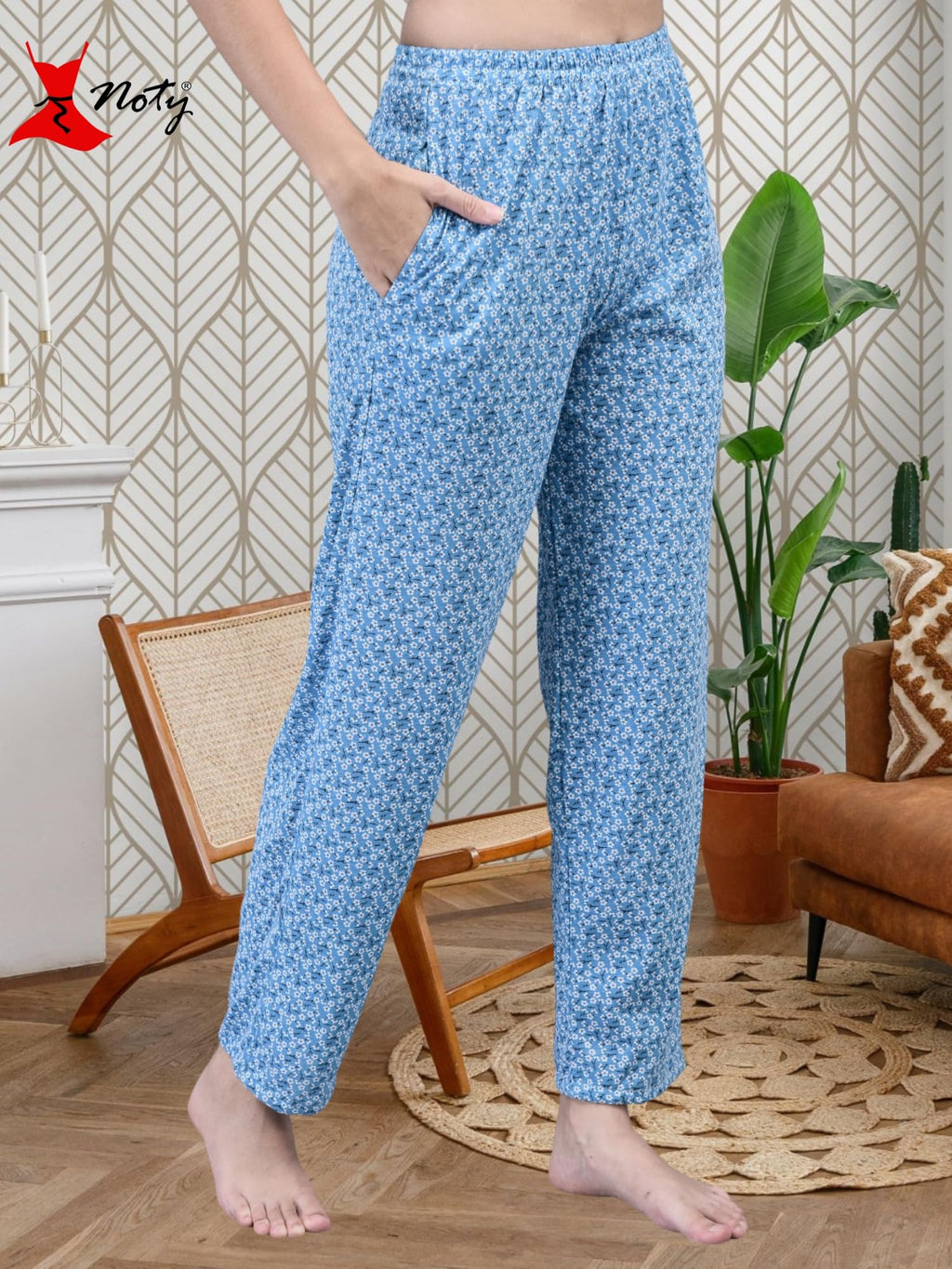 Noty® Women's- Night Suit | Co-ords Set | Night Wear | Night Dress | Loungewear- Poly Cotton Knits Fabric- Floral Printed