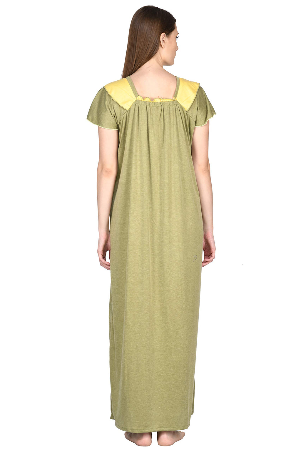 Noty- Women's Hosiery Cotton Blend Nighty | Soft Fabric | Short Sleeves Nighty