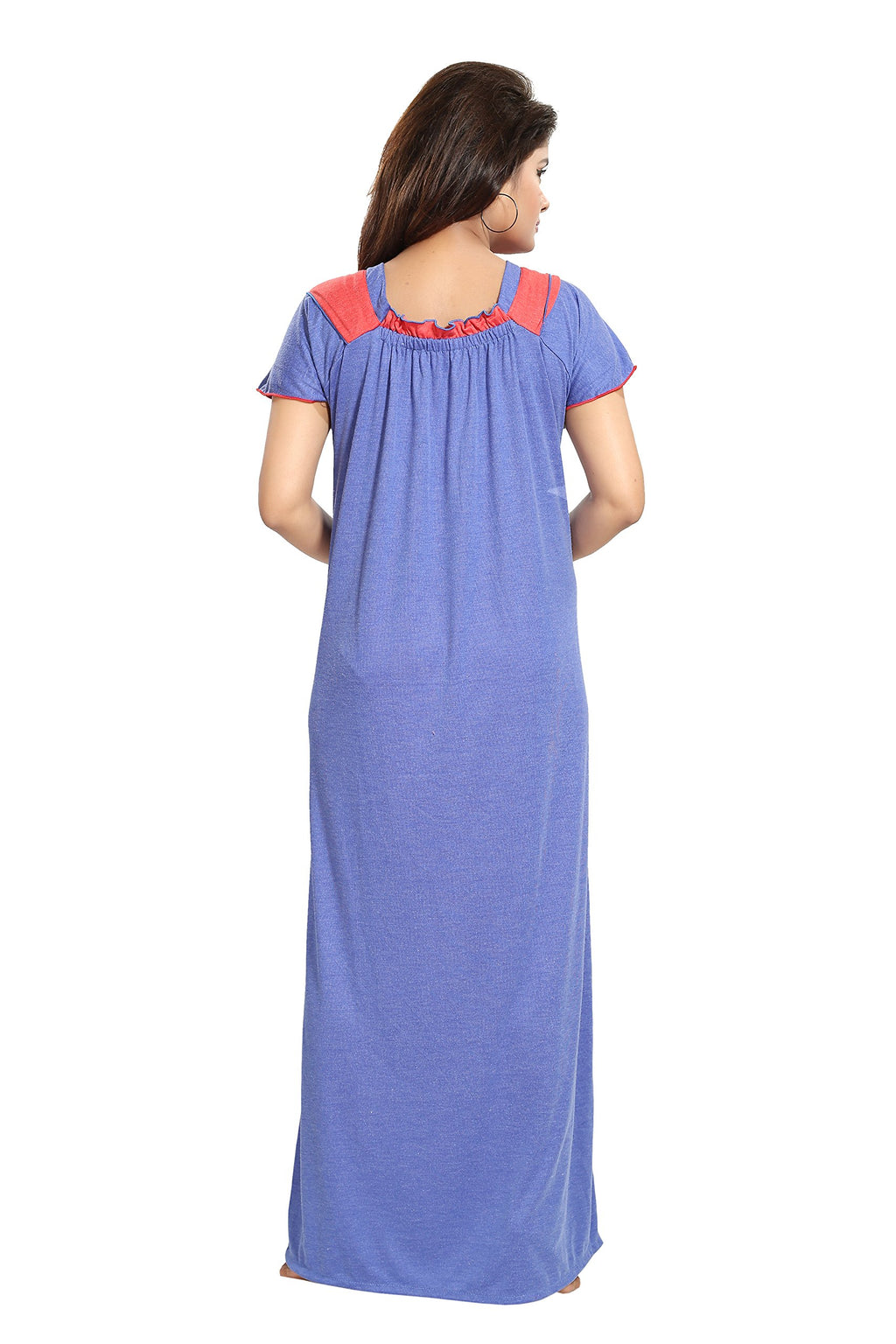 Noty- Women's Hosiery Cotton Blend Nighty | Soft Fabric | Short Sleeves Nighty