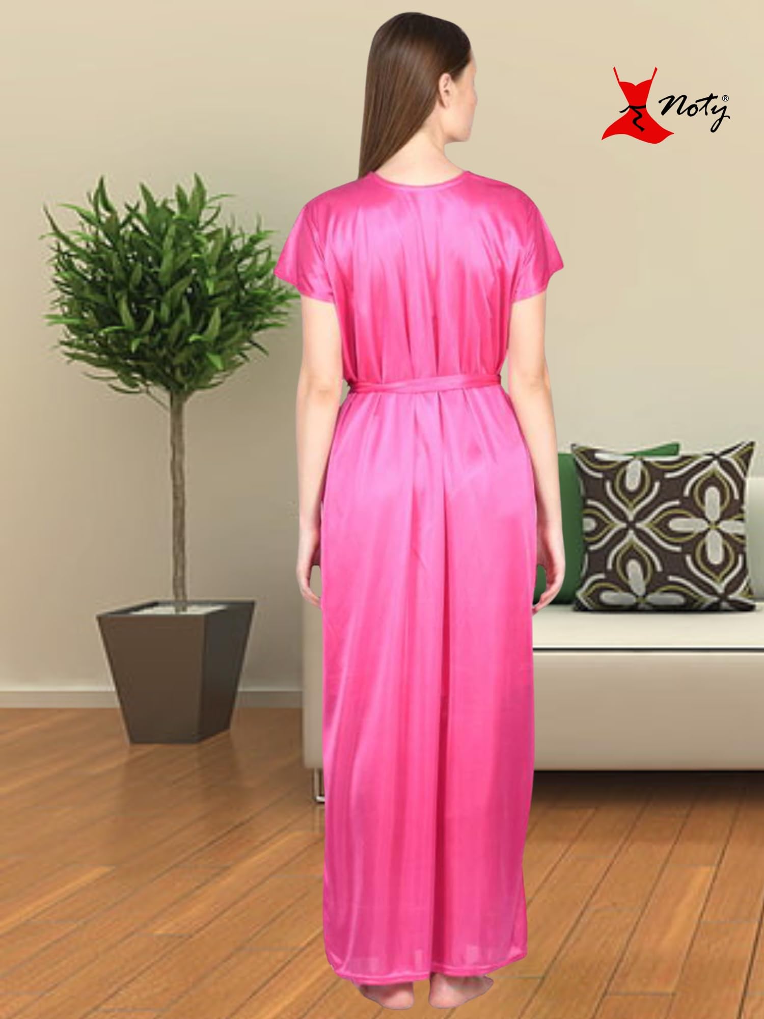 Noty - 2 Pc Women's/Girls' Hot Night Robe and Night Slip