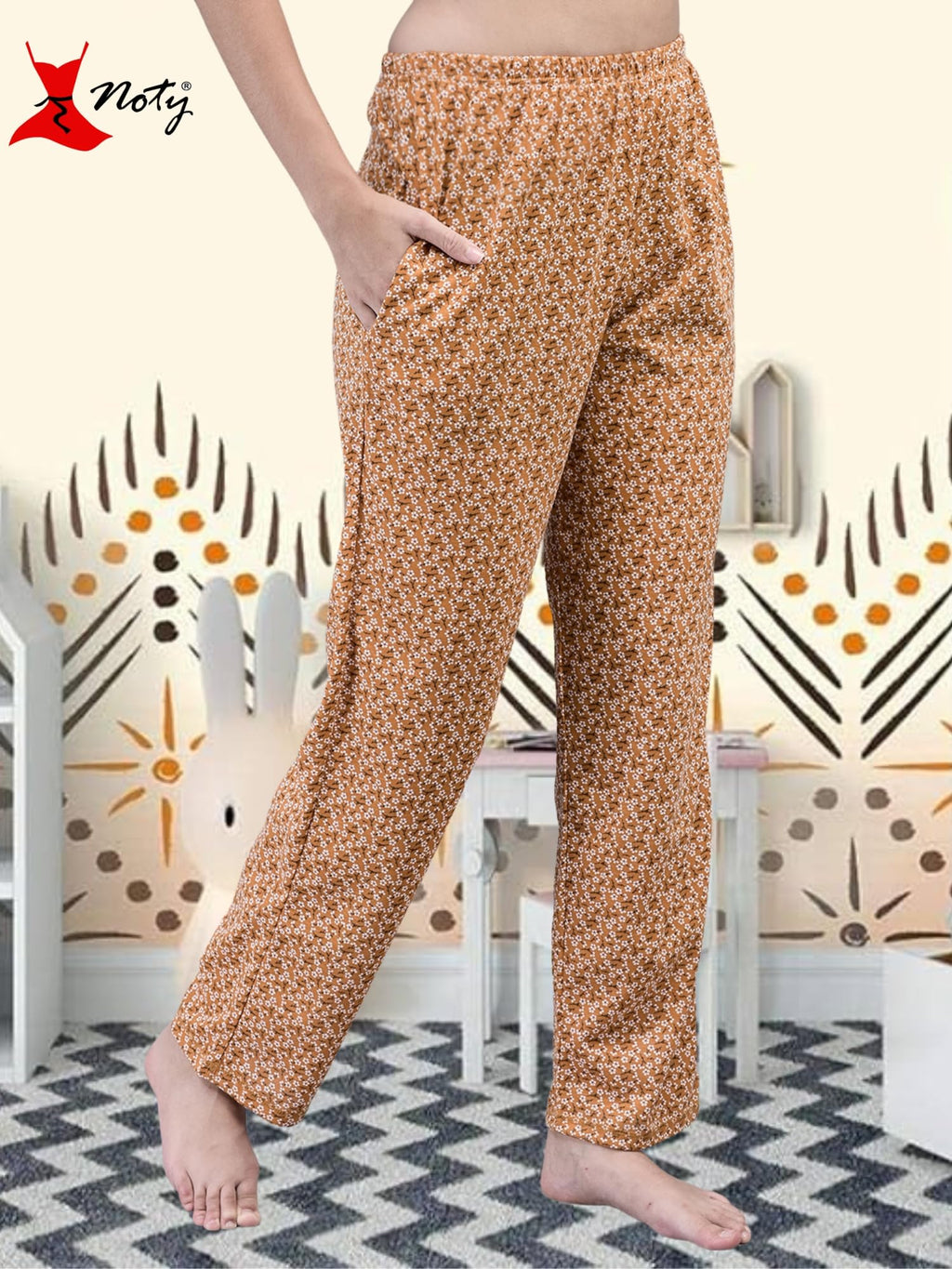 Noty® Women's- Night Suit | Co-ords Set | Night Wear | Night Dress | Loungewear- Poly Cotton Knits Fabric- Floral Printed