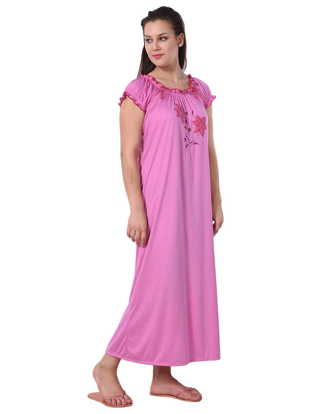 Noty Women's Cotton Floral Maxi Nighty