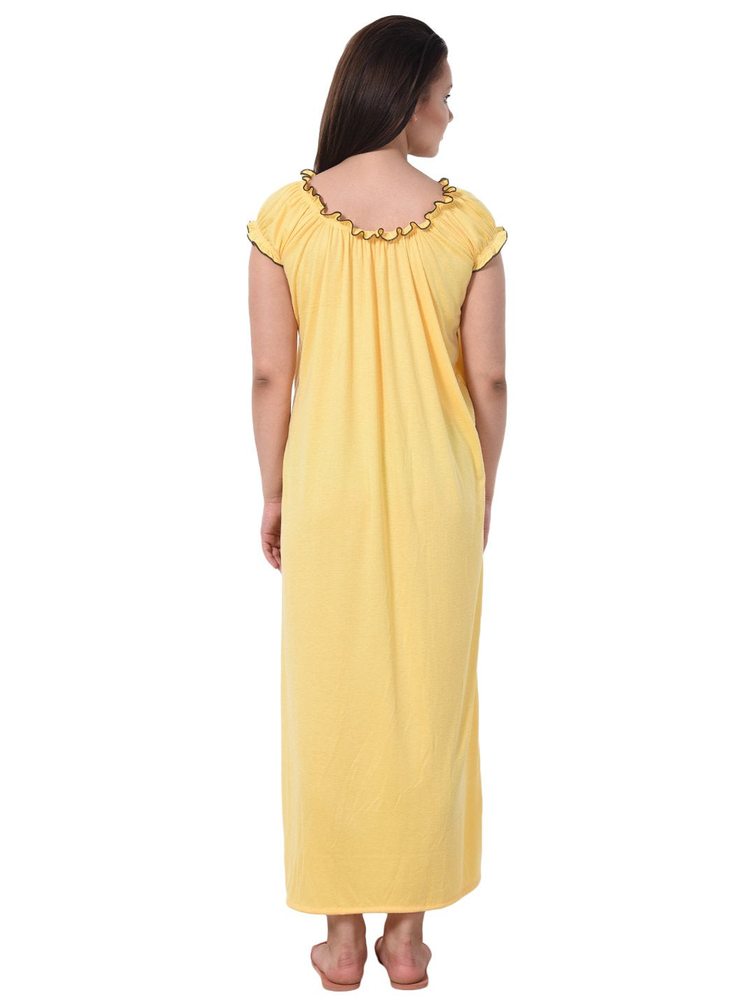 Noty Women's Cotton Floral Maxi Nighty