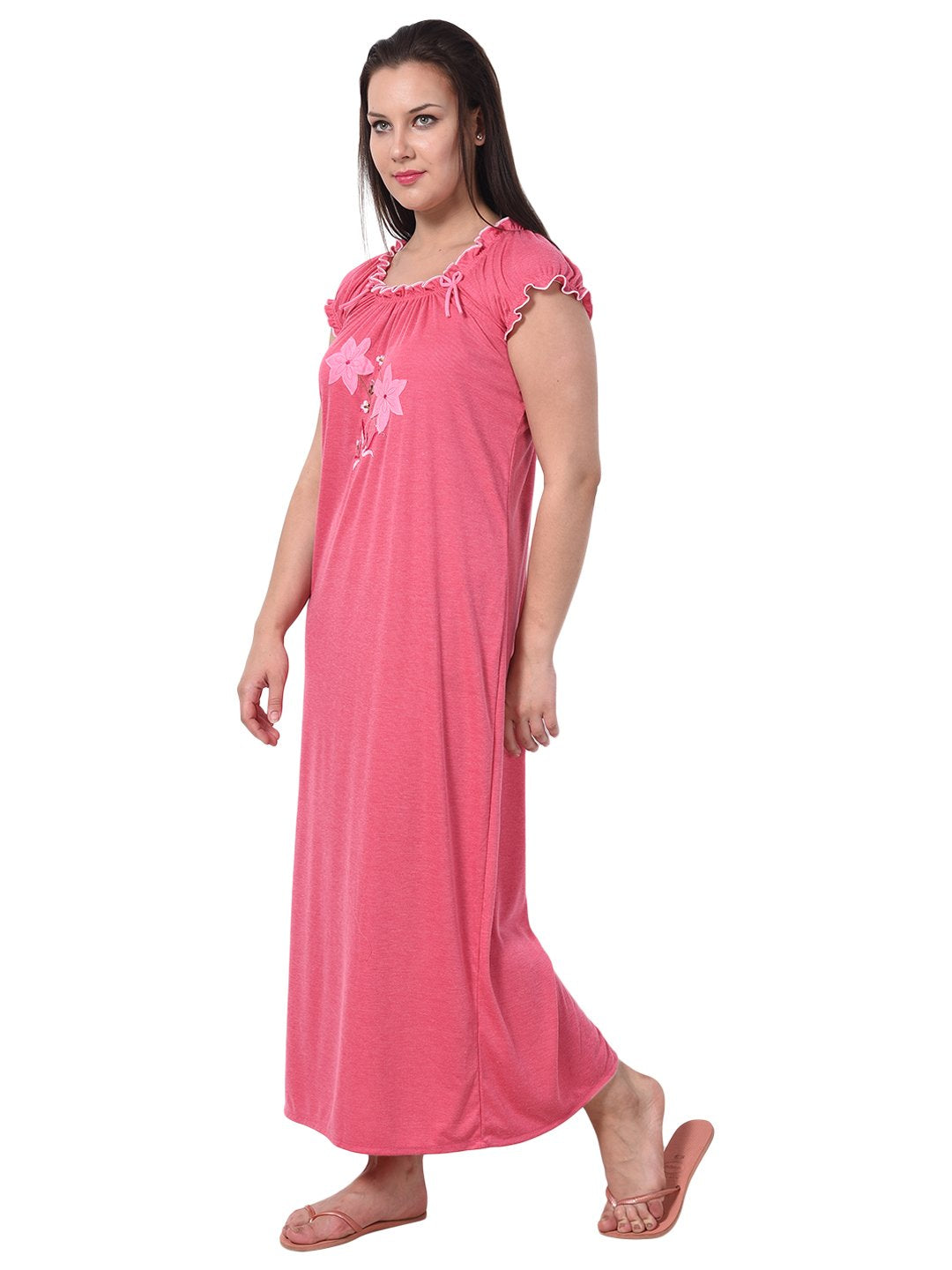 Noty Women's Cotton Floral Maxi Nighty