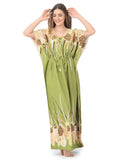 Noty ® Women's Kaftan Nighty | Printed Maxi | Sarena Fabric | Short Slevees Nightie | Nightgown for Girls & Women