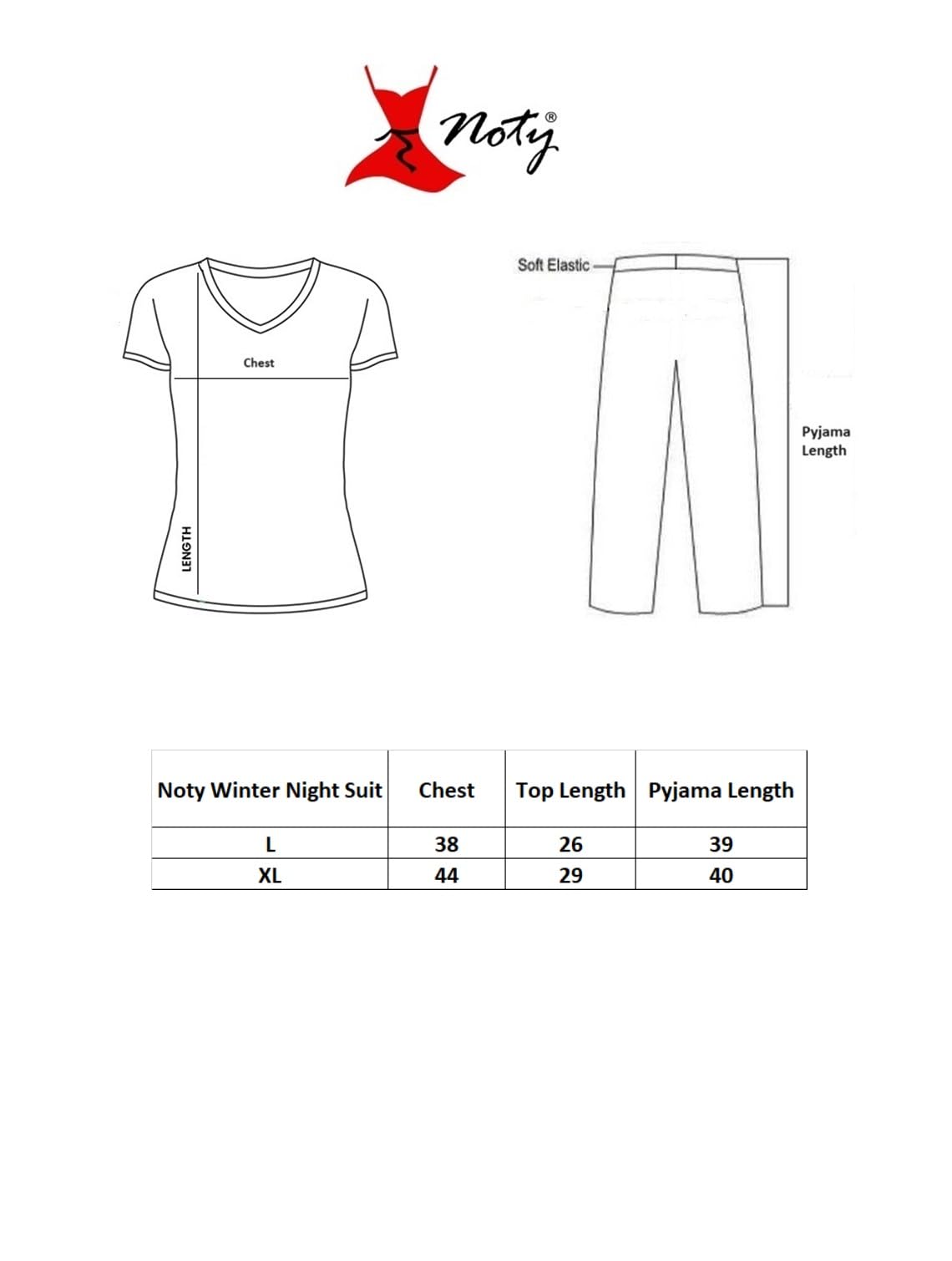 Noty- Night Suit Winter Velvet-Round Neck- Printed