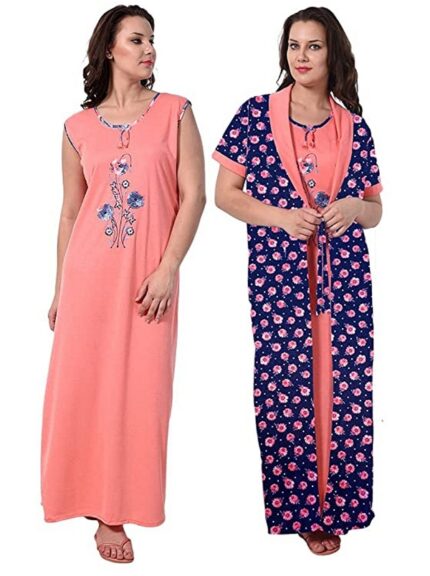 Noty women's cotton floral maxi nighty