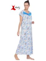 Noty women's cotton floral maxi nighty